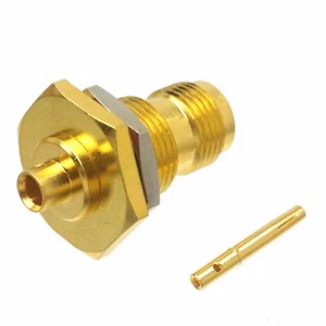 1pc TNC female bulkhead semi-rigid RG402 0.141" RF connector 1057676-1 TYCO gold - Picture 1 of 5