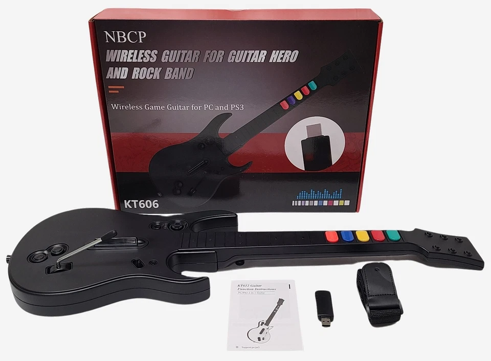 NEW PS3 & PC Wireless Guitar Controller for Rock Band 3 2 1 Beatles Lego AC/DC - Image 1 of 4