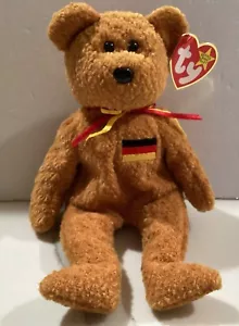Ty 1999 GERMANIA Beanie Baby Bear - Esclusivo Germania in pensione - 6"" NUOVO - Foto 1 di 5