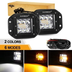 Barra de luces de trabajo LED de montaje empotrado AUXBEAM 5" ámbar/blanco 6 modos cápsulas de punto de conducción - Imagen 1 de 12