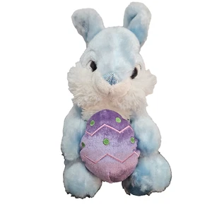 Walmart Bunny Rabbit Plush 10" Blue Stuffed Animal Toy Easter Egg Sparkle - Picture 1 of 12