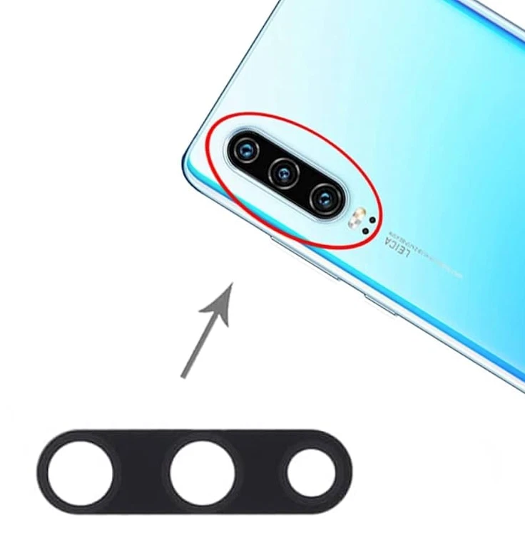 PARA HUAWEI P30 ELE-L29 Repuesto Cristal Lente Cámara Cubierta Teléfono Pieza + Adhesivo Foto 1 de 1