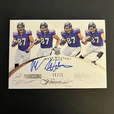 2015 Panini Flawless Progressions Signatures Maxx Williams /25 Baltimore Ravens - Image 1 of 2