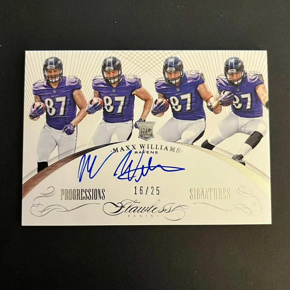 2015 Panini Flawless Progressions Signatures Maxx Williams /25 Baltimore Ravens - Image 1 of 2