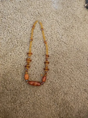 Handcrafted amber bead necklace - Image 1 of 2