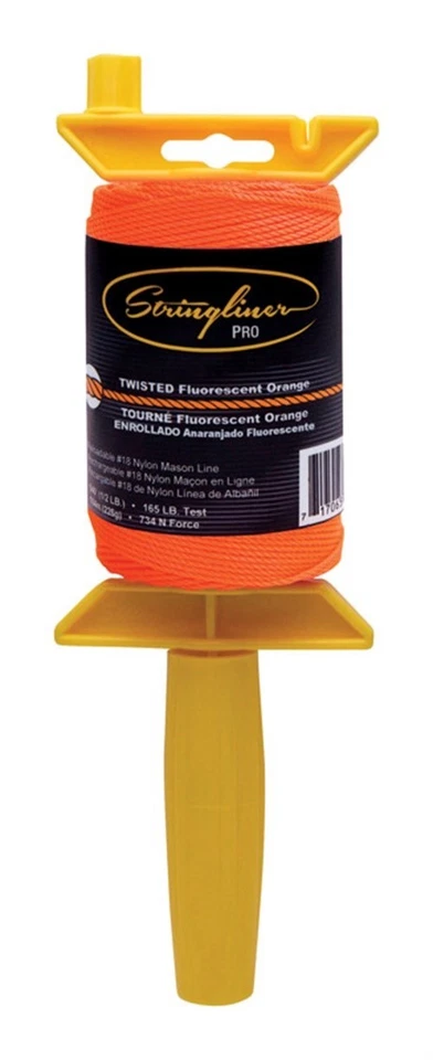 Stringliner 25406 Pro Twisted Mason Fluorescent Orange Chalk Line Reel 540 ft. - Image 1 of 1