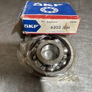 SKF 6303 JEM 30mm ID x 72mm OD Radial Deep Groove Ball Bearing Nos Surplus - Picture 1 of 4