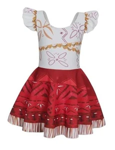 Girls One Piece Swimsuit Novelty Swimwear Adventure Princess 7-8 Years Red - Picture 1 of 7