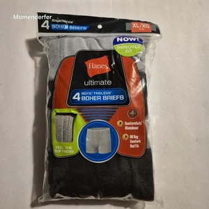 Hanes Ultimate Boys Boxer Briefs Tagless Breathable 4 Pack NWT Size XL 18-20 - Picture 1 of 5