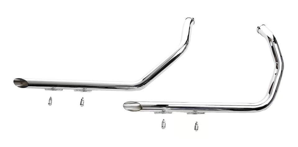 Paughco 1 3/4 pol. Cachimbos esportivos - 40 pol. - Motocicleta de rua cromada - Imagem 1 de 4