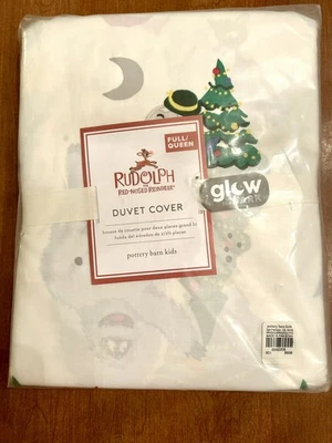 NUEVA FUNDA NÓRDICA Pottery Barn F/Q RUDOLPH (Brilla en la Oscuridad) Foto 1 de 4