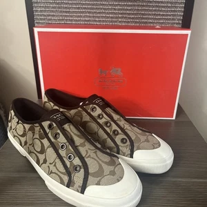 Zapatillas deportivas COACH Signature para mujer talla 11 B Korrin A4278 caqui - Imagen 1 de 6