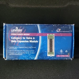 LEVITON 47605-C5B CATEGORY 5E VOICE & DATA EXPANSION MODULE - Picture 1 of 2