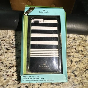 Kate Spade Flexible iPhone Case For iPhone 6+/7+/8+ - Multi Stripe New - Picture 1 of 2