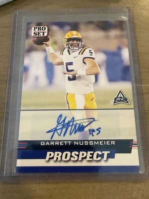Garrett Nussmeier Rookie Auto 2022 Leaf Pro Set Football - Image 1 of 2