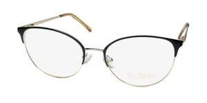 NUEVAS GAFAS FLOWER 6050 001 OVALADAS BORDE COMPLETO 53-17-140 NEGRAS PARA MUJER METAL Y - Imagen 1 de 8