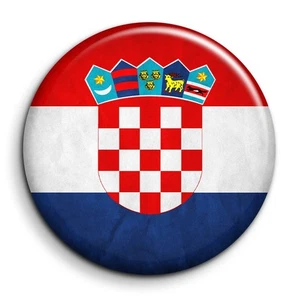 Drapeau Croatie - Badge Epingle 38mm Button Pin - Imagen 1 de 5