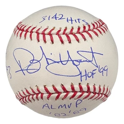 Robin Yount Brewers Signed Official MLB Baseball w/ 4 Inscriptions JSA - Image 1 of 3