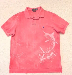 Polo Ralph Lauren Ajuste Personalizado Tie Dye Swordfish Marlin Rosa Polo Talla XLARGE BONITO - Imagen 1 de 13