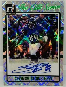 2016 Donruss Steve Smith Sr Elite Series Auto /25 RARE Baltimore Ravens Panthers - Picture 1 of 3