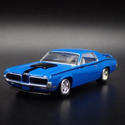 1970 70 Merc MERCURY Cougar Eliminator Blu 1/64 Diorama Scala Modellino Auto - Immagine 1 di 4