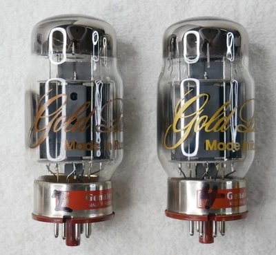 PAR DE TUBOS DE ALIMENTACIÓN KT88 6550 GOLDEN LION GENALEX HECHOS EN RUSIA PRUEBA EXCELENTE Foto 1 de 4