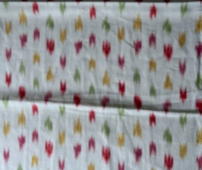 Brunschwig & Fils Bombay Ikat Red&Pink Fabric Remnant 24"x24" - Image 1 of 3