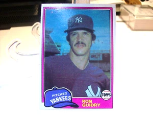 1981 Topps Baseball  #250 - Ron Guidry - New York Yankees  81-364 - Picture 1 of 2
