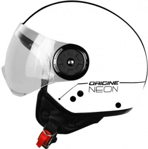 Casco Jet ORIGINE neon street BIANCO CON LOGO NERO TAGLIA XL 61 62 CM - Foto 1 di 4