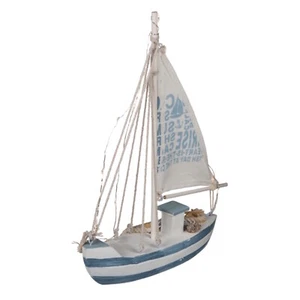 Holz-Segelschiff Dekoartikel mit LED - Bild 1 von 3