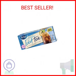 Té negro Tetley, mezcla de té helado, tamaño familiar, 24 bolsitas de té redondas - Imagen 1 de 2