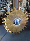 #96 Antique Style, Sunburst 48” Gold Leaf Convex Mirror ￼