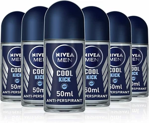 NIVEA MEN Cool Kick Anti-Perspirant Deodorant Roll On 50ml, Pack of 3 or 6 - Picture 1 of 3