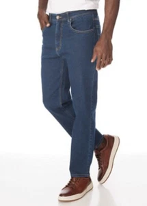 Elastic Waist Blue Jeans Men’s 42 Medium Scandia Woods - Picture 1 of 3