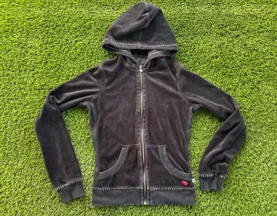 Sudadera con Capucha Cremallera Completa Pequeña Bordada Corazón Torcido Y2K De Colección Niñas Foto 1 de 4