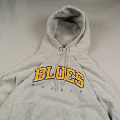 Sudadera con capucha vintage St Louis Blues para hombre 2XL gris NHL hockey Y2K Foto 1 de 4
