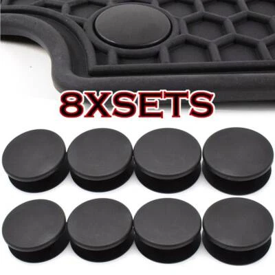 8XSET FOR MERCEDES BENZ BLACK FLOOR MAT RETENTION BUTTON CLIPS FIXING FASTERNERS Foto 1 de 4