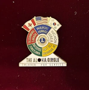 Lions Club Pin Vintage Aloha Circle Kanada USA Südkorea HI AK PA Neu - Bild 1 von 2