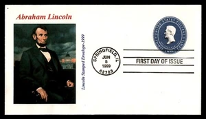 Mayfairstamps US FDC 1999 Abraham Lincoln Stamped Envelope First Day Cover aas_3 - Picture 1 of 2