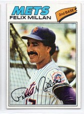 Felix Millan 1977 Topps #605 New York Mets EX {0309