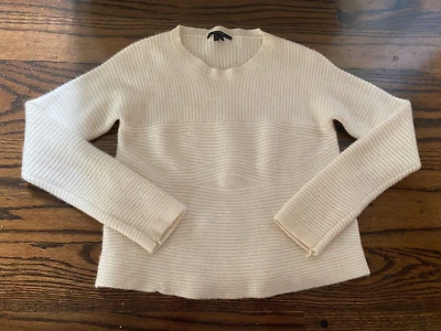 KING CASHMERE WOMEN'S 100% CASHMERE Cream  SWEATER SIZE 10-14 - Изображение 1 из 4