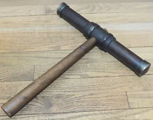 SHIPWRIGHT'S CAULKING MALLET w/ROSEWOOD HEAD-HAMMER-ANTIQUE HAND TOOL - Picture 1 of 4