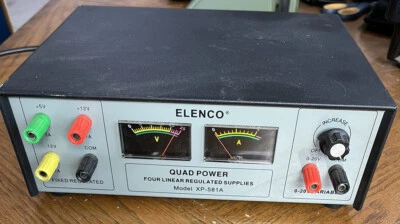 ELENCO PRECISION MODEL XP-581A QUAD POWER FOUR LINEAR REGULATED POWER SUPPLY  - Image 1 of 4