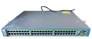 Conmutador Gigabit Cisco WS-C3560G-48PS-S 48 puertos PoE 3560G con 4 puertos SFP - Imagen 1 de 10