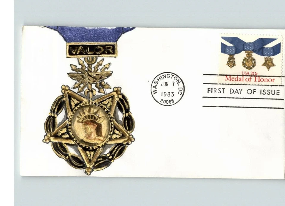 Beautiful Hand Painted MEDAL OF HONOR Hand Painted, # 1 of 1 made, "VALOR" First - Image 1 of 1