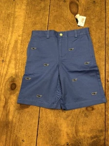 Vineyard Vines Boys Shorts Blue Whale Emb SZ 12 Club Shorts $59 NWT - Picture 1 of 10