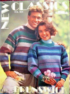 Brunswick 0854 NEW CLASSICS knit patterns 20pg booklet women 1980s - Picture 1 of 7