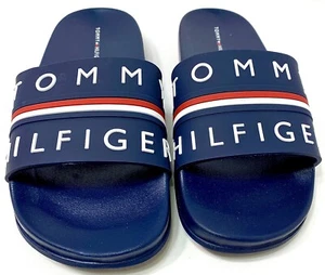Tommy Hilfiger Slides Delmia Blue Multi Women’s Size 8 - Picture 1 of 6