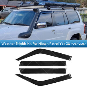 Premium Weather Shields Weathershields for Nissan Patrol Y61 GU 1997-2017