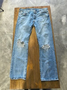 Levi's 501 Men's Size W36xL32 Light Blue Denim Jeans - Picture 1 of 13